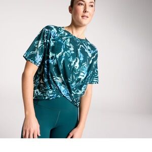 NWT Calia textured twist Tissue  Short Sleeve Tshirt Top Sz XL $48